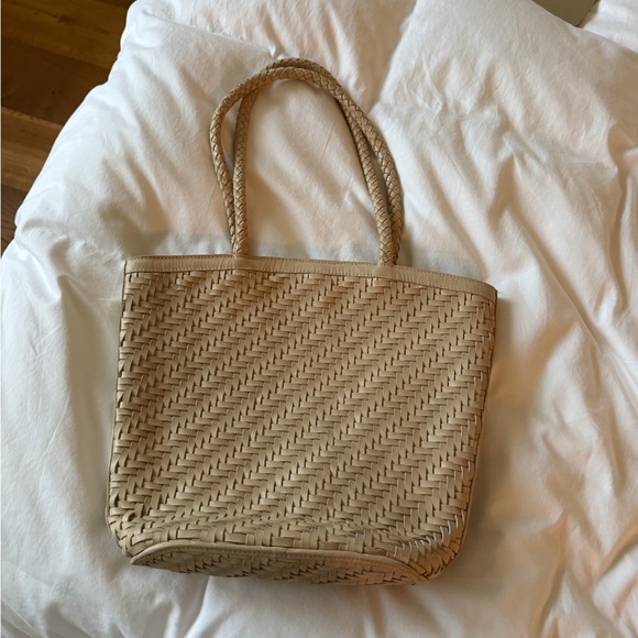 Bembien Handbags - Bembien Woven Tote Bag in Beige - Women Bags